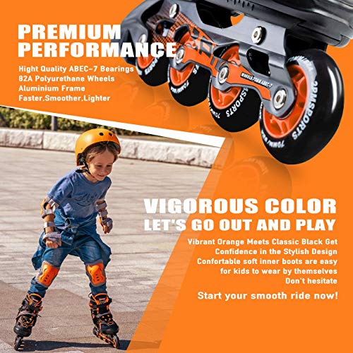 2PM SPORTS Torinx Orange Black Adjustable Skates 2PM SPORTS Torinx Orange Black Adjustable Skates